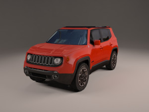 jepp renegade 2016-2020 low poly model Modèle 3D