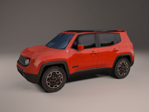 jepp renegade 2016-2020 low poly model 3D 모델