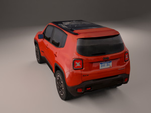 jepp renegade 2016-2020 low poly model 3D 모델