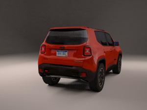 jepp renegade 2016-2020 low poly model 3D 모델