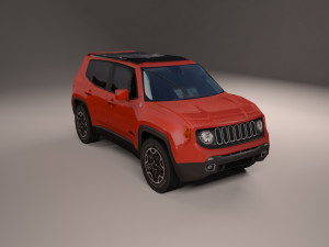 jepp renegade 2016-2020 low poly model 3D 모델