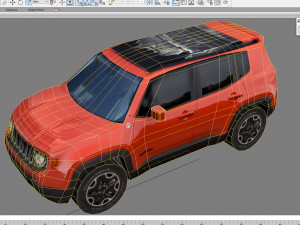 jepp renegade 2016-2020 low poly model 3D 모델