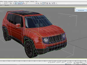 jepp renegade 2016-2020 low poly model 3D 모델