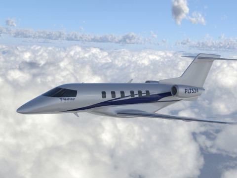 Pilatus PC 24 in flight mode Model 3D
