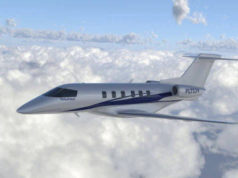 Pilatus PC 24 in flight mode 3D Model