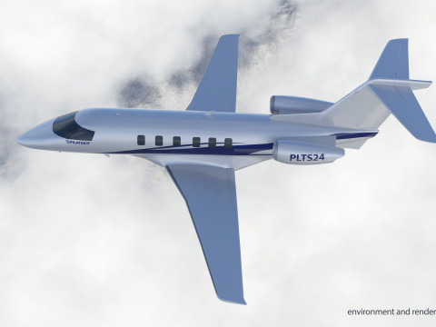 Pilatus PC 24 in flight mode Model 3D