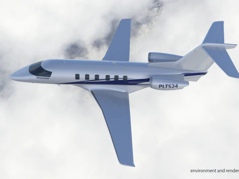 Pilatus PC 24 in flight mode 3D Model