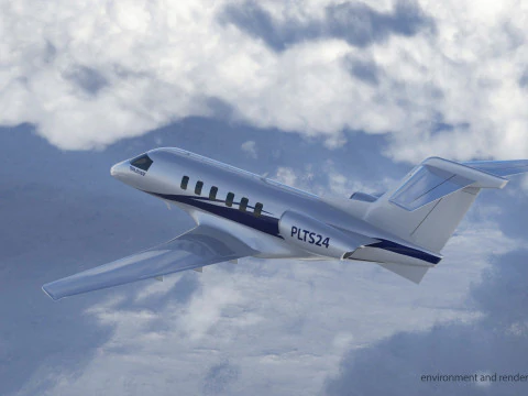 Pilatus PC 24 in flight mode 3D Model