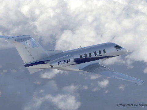 Pilatus PC 24 in flight mode 3D Model