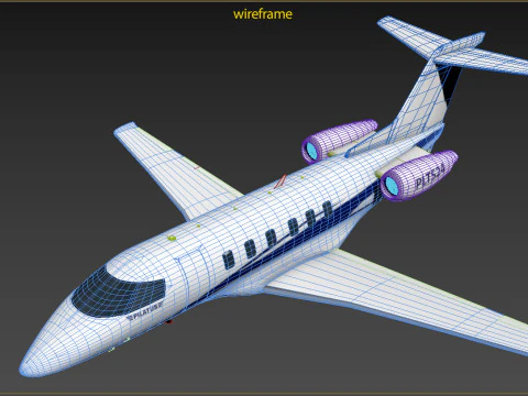 Pilatus PC 24 in flight mode 3D Model