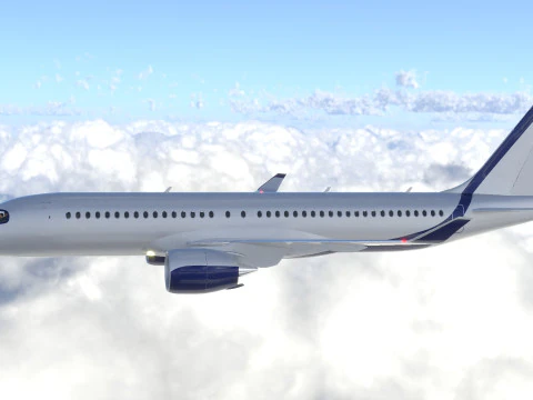 Airbus A220 -300 detailed 3D Model