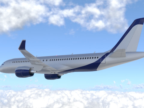 Airbus A220 -300 detailed Model 3D