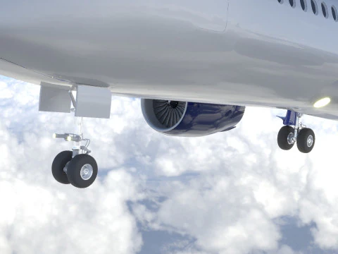 Airbus A220 -300 detailed 3D Model