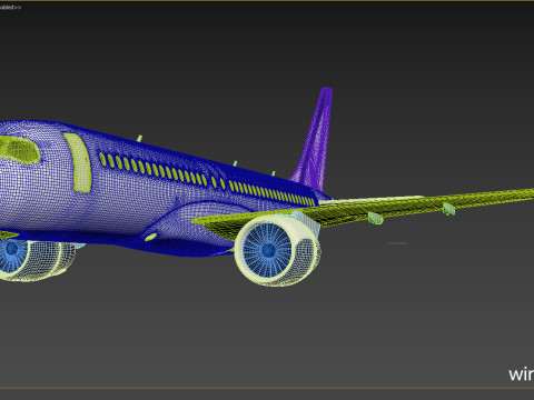 Airbus A220 -300 detailed Model 3D