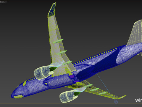Airbus A220 -300 detailed Model 3D