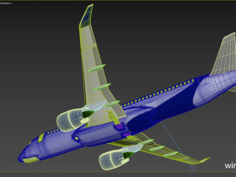 Airbus A220 -300 detailed 3D Model
