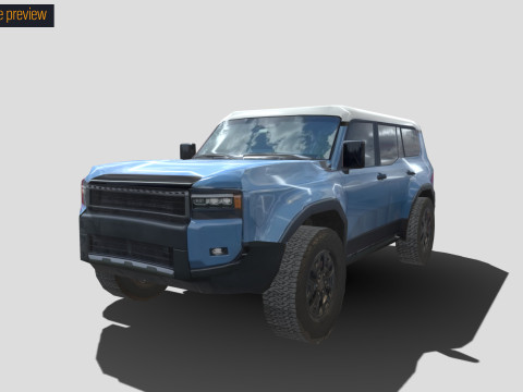 SUV off road low poly no logos 3D Модель