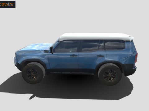 SUV off road low poly no logos 3D Модель