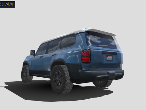 SUV off road low poly no logos 3D Модель