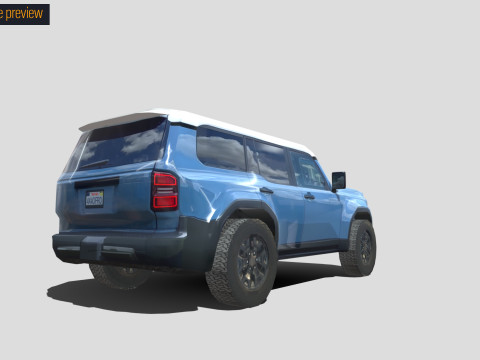 SUV off road low poly no logos 3D Модель