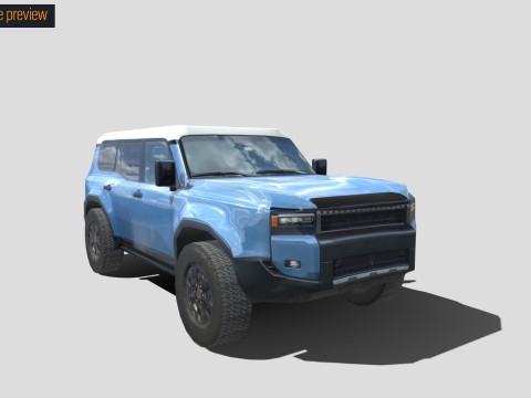 SUV off road low poly no logos 3D Модель