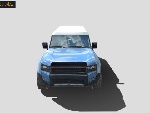 SUV off road low poly no logos 3D Модель