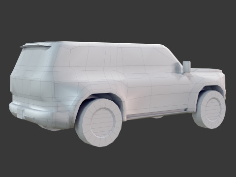 SUV off road low poly no logos 3D Модель