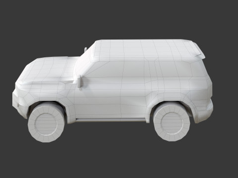 SUV off road low poly no logos 3D Модель