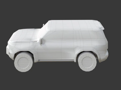 SUV off road low poly no logos 3D Model