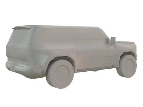 SUV off road low poly no logos 3D Model