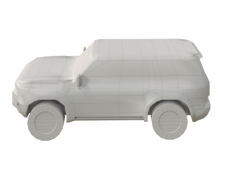 SUV off road low poly no logos 3D Модель