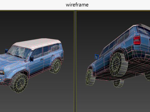SUV off road low poly no logos 3D Модель