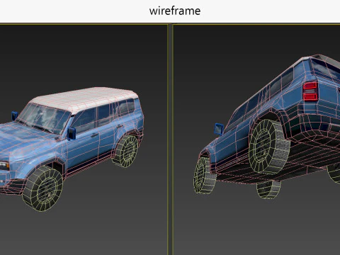 SUV off road low poly no logos 3D Model