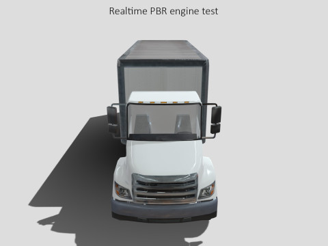 Hino 338 low poly box truck no logos 3D Model