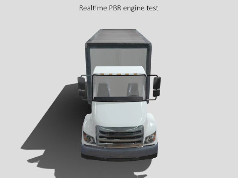 Hino 338 low poly box truck no logos 3D Model