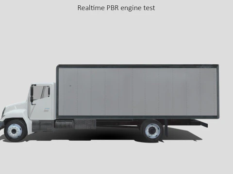 Hino 338 low poly box truck no logos 3D Model