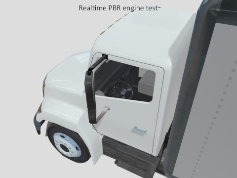 Hino 338 low poly box truck no logos 3D Model