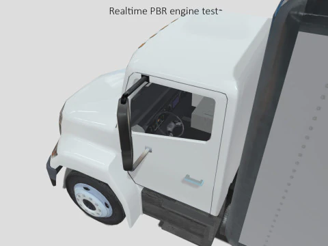Hino 338 low poly box truck no logos 3D Model