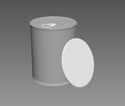 tin can model iron and plastics cover 3D Model .c4d .max .obj .3ds .fbx .stl .blend 