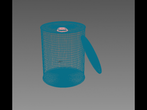 tin can model iron and plastics cover 3D Model