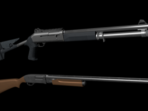 two shotguns 3D Model