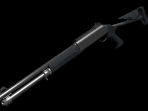 two shotguns 3D Model