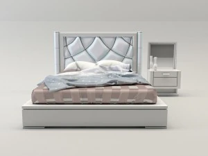 tempat tidur 2 roisss desain interior 3d Model 3D