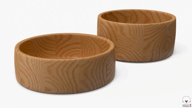 zieh lynda - two big round chestnut bowls 3d model Modèle 3D .c4d .max .obj .3ds .fbx .stl .blend 
