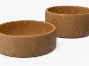 zieh lynda - two big round chestnut bowls 3d model Modèle 3D