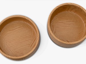 zieh lynda - two big round chestnut bowls 3d model Modèle 3D