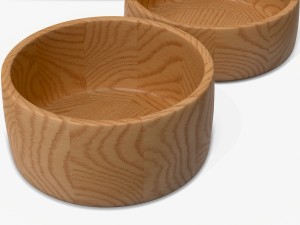 zieh lynda - two big round chestnut bowls 3d model Modèle 3D