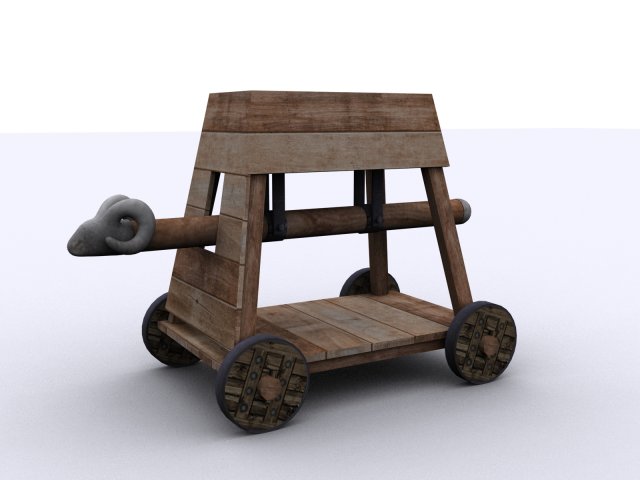 ram medieval siege 3D Model .c4d .max .obj .3ds .fbx .stl .blend 