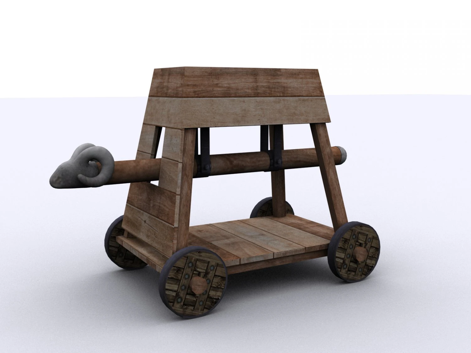 ram medieval siege 3D Model .c4d .max .obj .3ds .fbx .stl .blend 