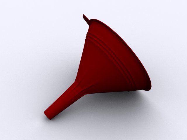 funnel plastic 3D Model .c4d .max .obj .3ds .fbx .stl .blend 